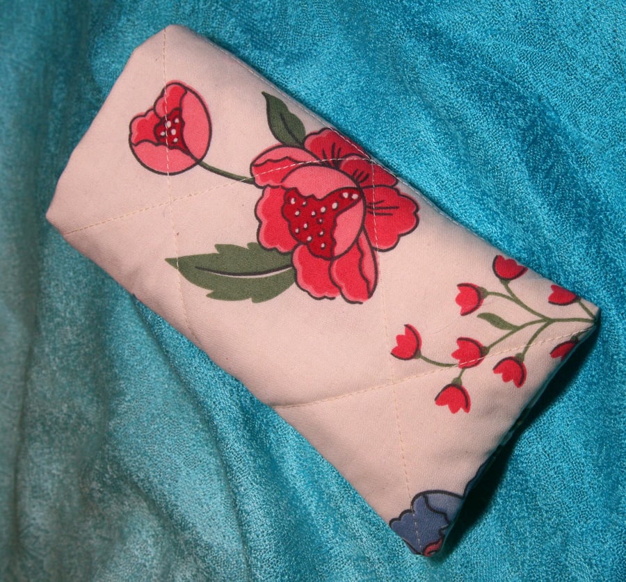  Floral Quilted Glasses Case