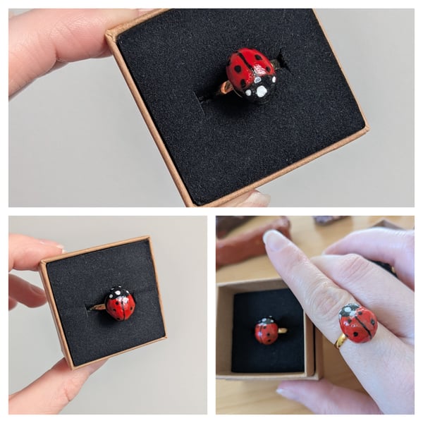 Ladybird Adjustable Ring