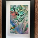 Leaping, Abstracted Painting 