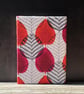 Handmade 'Autumn Leaves' A5 Journal made with 1950s Vintage Barkcloth Fabric - Image 7