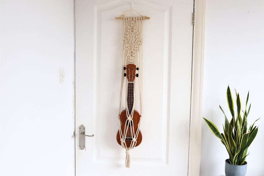 Ukulele Wall Mount Hanger, Ukulele Mount Bamboo Stand, Guitar Wall Mount