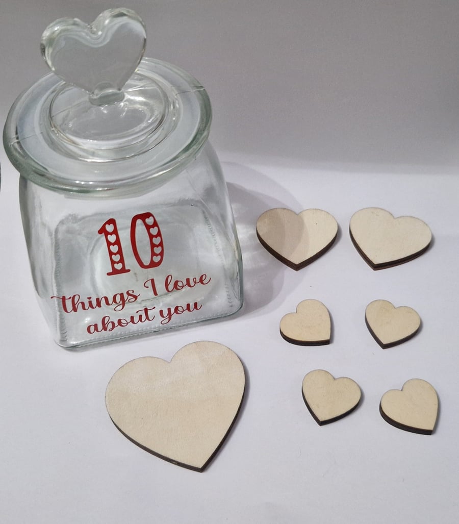 10 Things I love about you jar. Couples gift, Valentines day, Anniversary