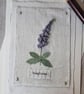 Hand Ribbon embroidered  keepsake blank greetings card - Image 1
