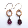 Reserved for Jackie - Copper & Fluorite Earrings