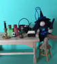 Dark Blue Witch Doll Hanging Decoration, Witch Core, Halloween Decoration - Image 2