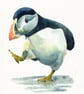 Dancing Puffin greeting card (blank) - Image 2