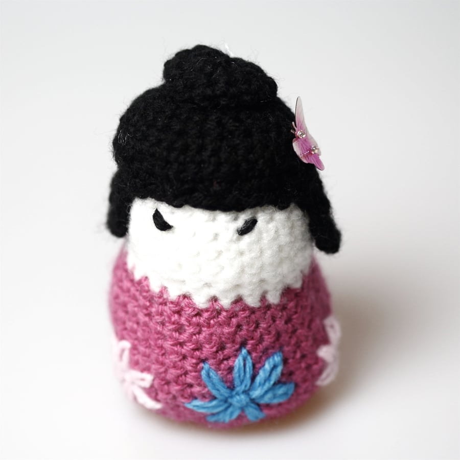 Cute Amigurumi Japanese Doll