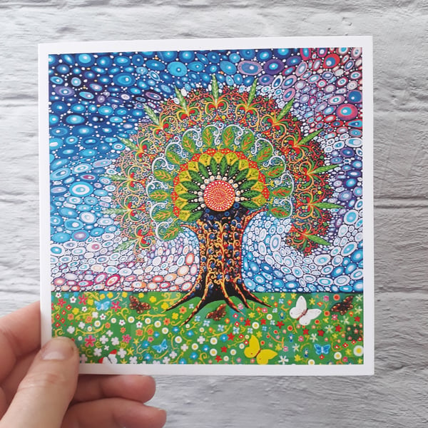 Tree of Life Birthday or Thank You Card for Mum, or Wife