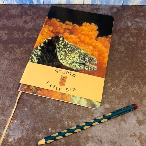Notebook, Marine themed, A5 (ish), made from up-cycled and recycled materials.