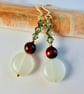 New Jade And Tiger's Eye Earrings With Swarovski Crystals - Handmade In Devon - Image 5