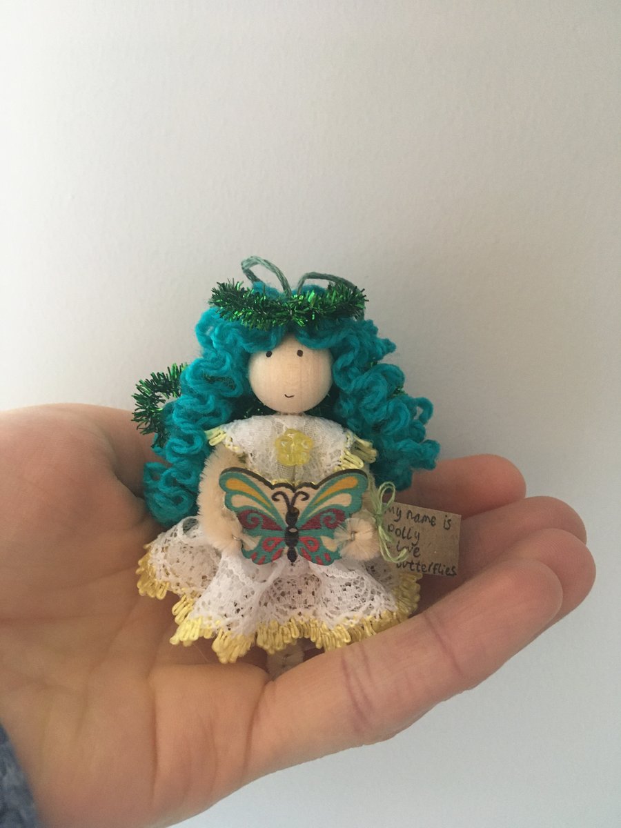 Tiny Butterfly Fairy Doll Decoration 