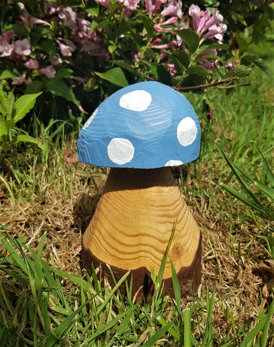 Blue Spotty Toadstool 