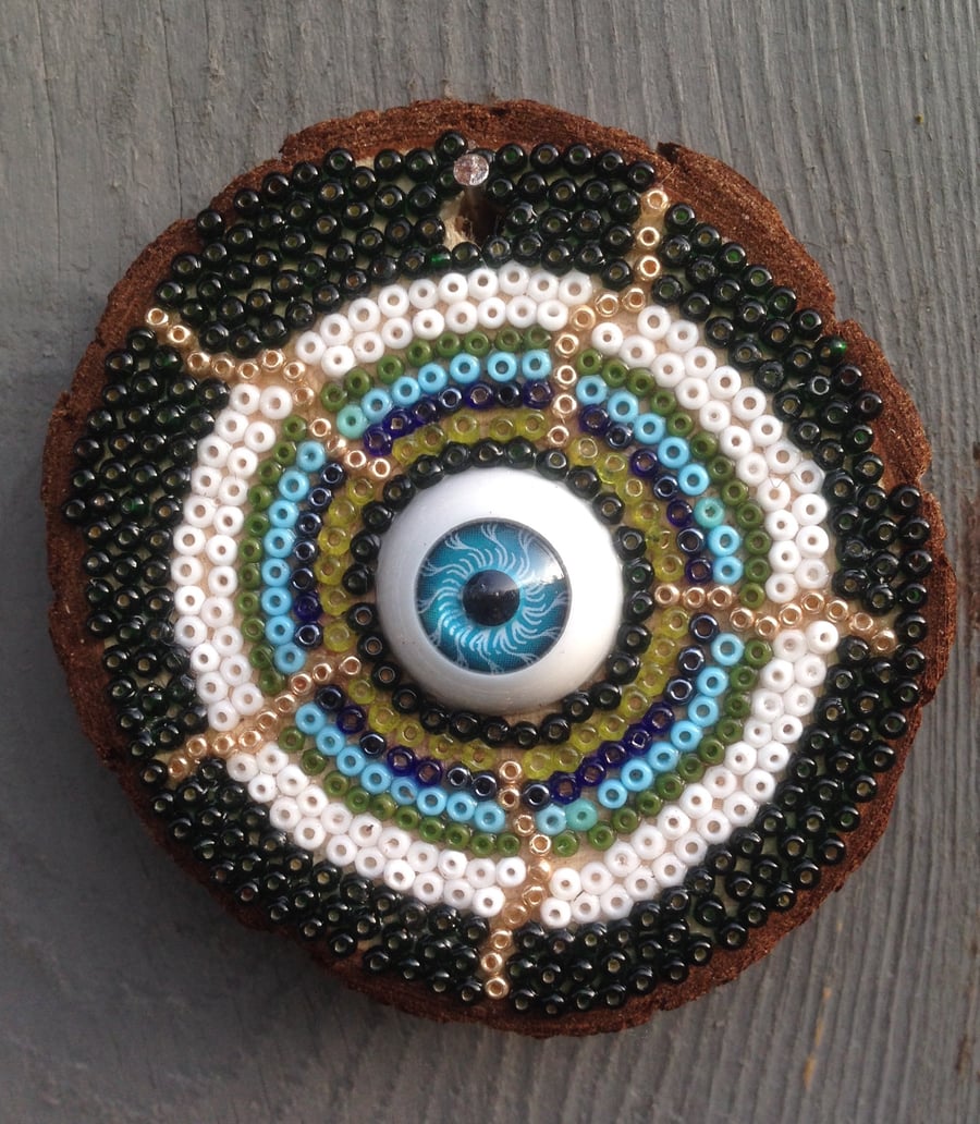 Beaded All Seeing Eye Plaque No. 3