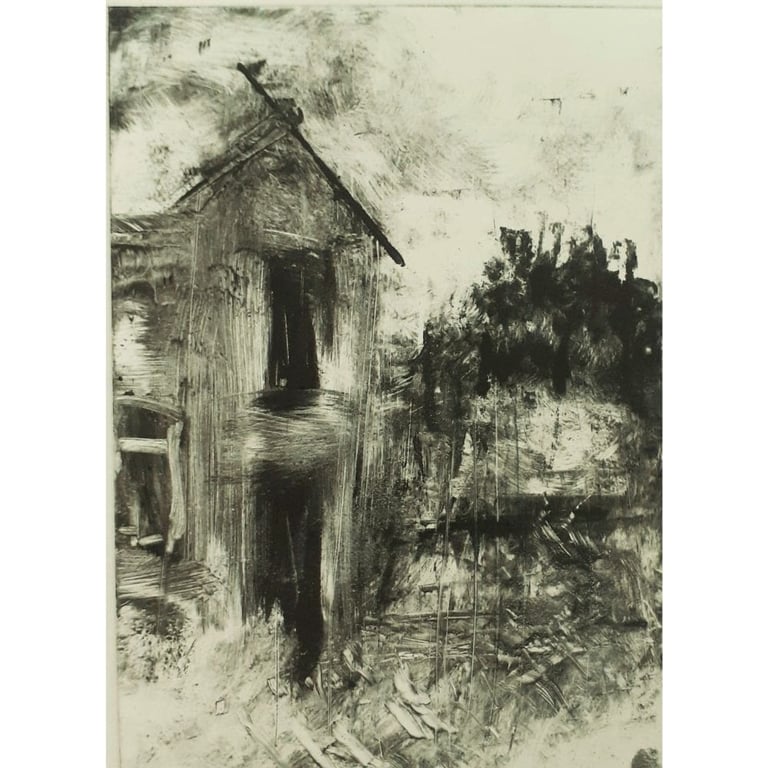 Maker Heights Cornwall Ancillary Building Monotype on Paper