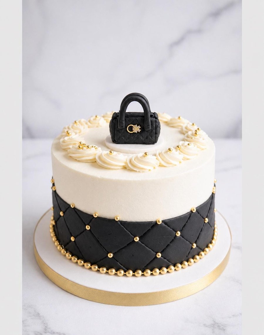 Miniature Handbag Cake Topper Polymer Clay Purse Decoration, Fashion Birthday De