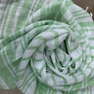 Shamrock Pure Linen Stripe Scarf in Soft Touch Finish