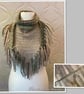 Crocheted triangle scarf with tassels - Image 1