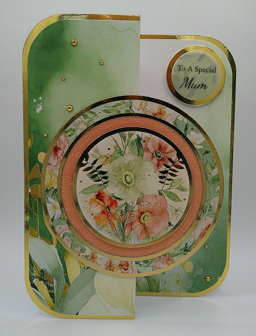SOLD - To A Special Mum - Birthday or Mother's Day Fold Back Keepsake Card