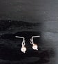 Pearl and sterling silver stud earrings - Image 2