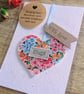'Hugs' Hanging Heart & Plantable Wildflower Seed Card - 'Thinking Of You' Gift