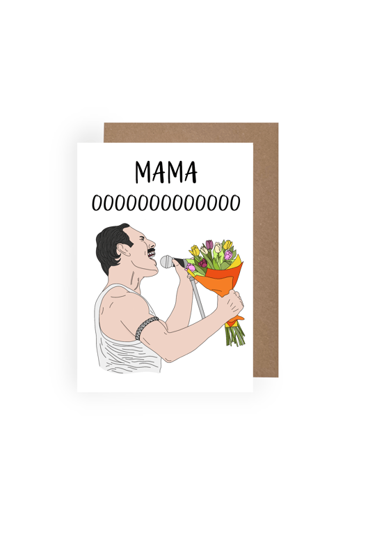 A Freddie Mercury themed Mothers Day Card