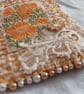 Golden marigolds textile brooch  - Image 7