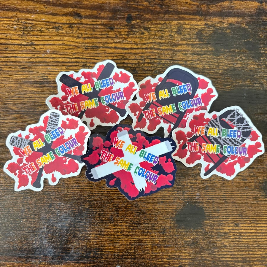 We All Bleed The Same Colour Sticker: Pro Wrestling LGBTQ