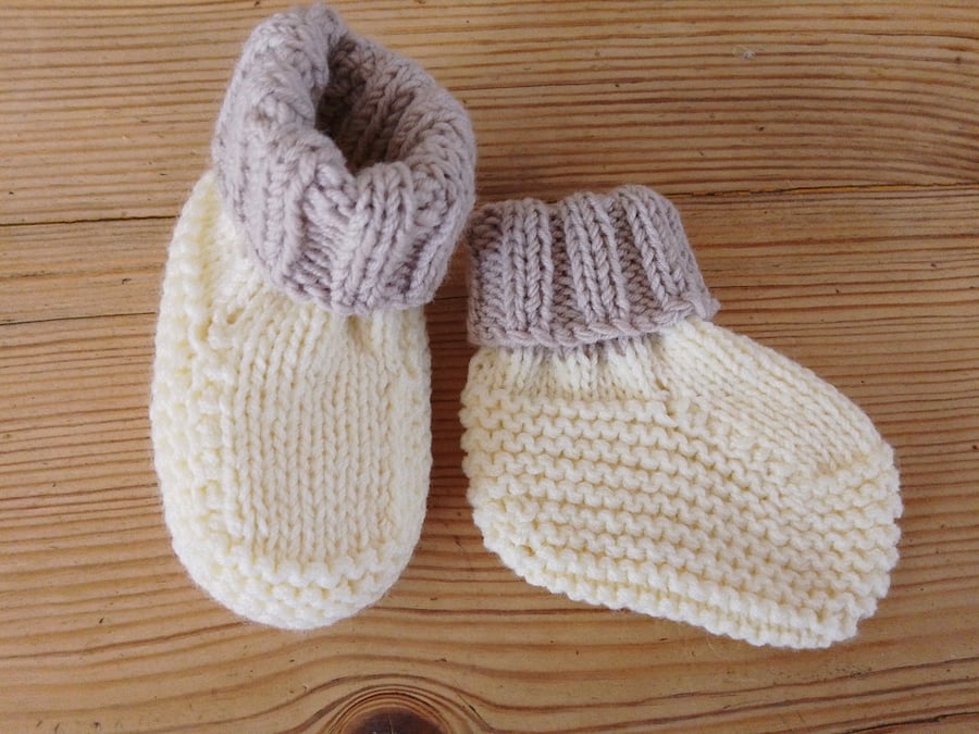 baby booties handmade for ages 3-6 months