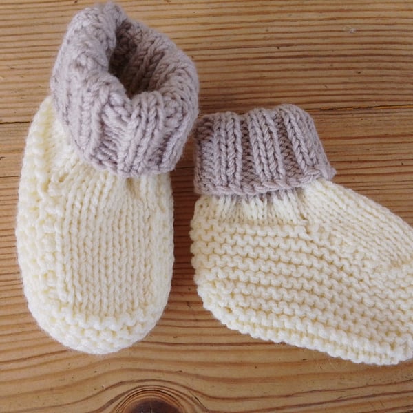 baby booties handmade for ages 3-6 months