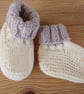 baby booties handmade for ages 3-6 months
