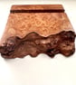 Wood Business Card Holder and Phone Holder in Solid Elm Burl - Image 6