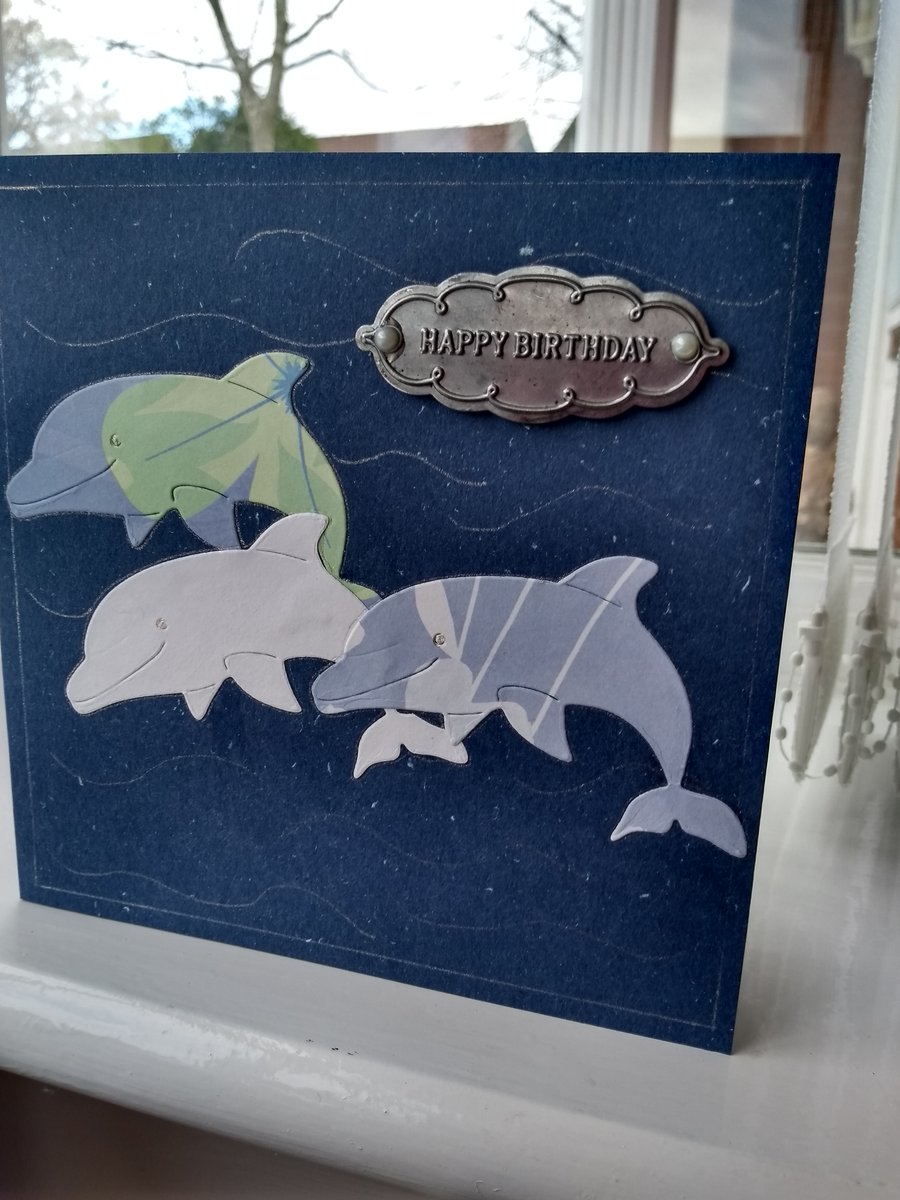 Dolphins birthday card