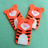 Tiger finger puppets