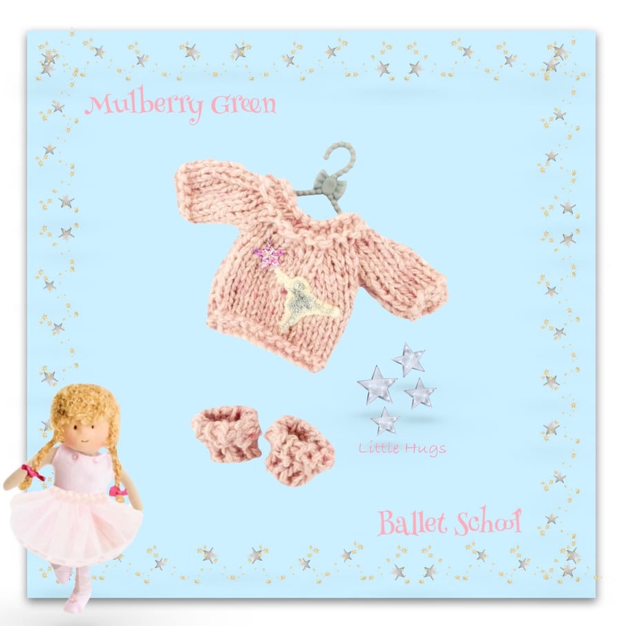 Little Hugs Pale Pink Practice Jumper and Matching Ankle Warmers