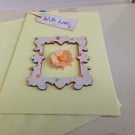 With love card. Blank card. Any occasion card. Flower card. 979