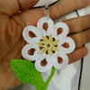 Crochet  Daisy flower necklace 