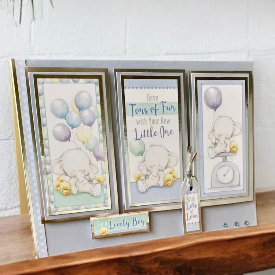 Congratulations on your New Baby Boy. Card for New Baby Boy.