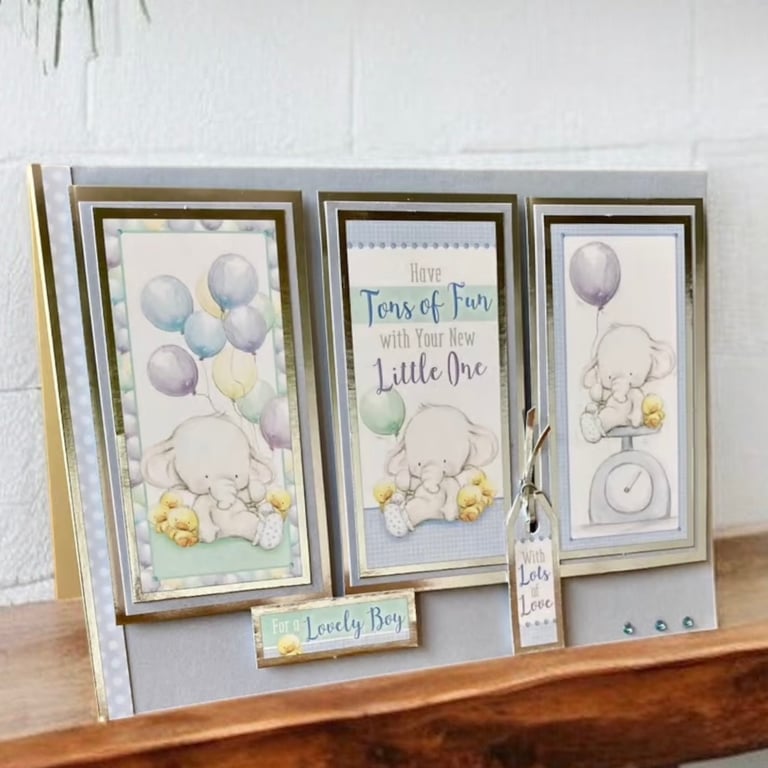 Congratulations on your New Baby Boy. Card for New Baby Boy.