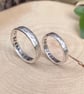 Handmade Personalised Silver Luna Wedding Rings - Image 1