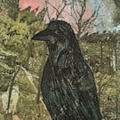 Wood Crow, digital print 