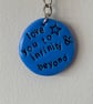 Love You To Infinity & Beyond Pebble Keyring  - Image 2