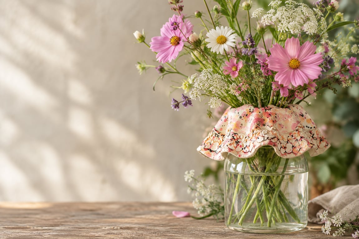 Handmade Ceramic Flower Frog – Reusable Flower Arranging