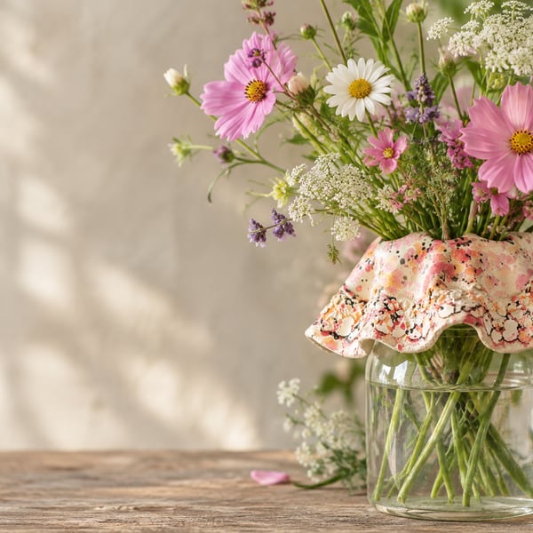 Handmade Ceramic Flower Frog – Reusable Flower Arranging