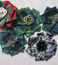 Cute Tartan Ruffle Hair Clips Plaid Ribbon Ruffle - Mixed Colours - Image 2