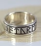 Silver Rune Ring Custom Viking Name Ring - Image 3