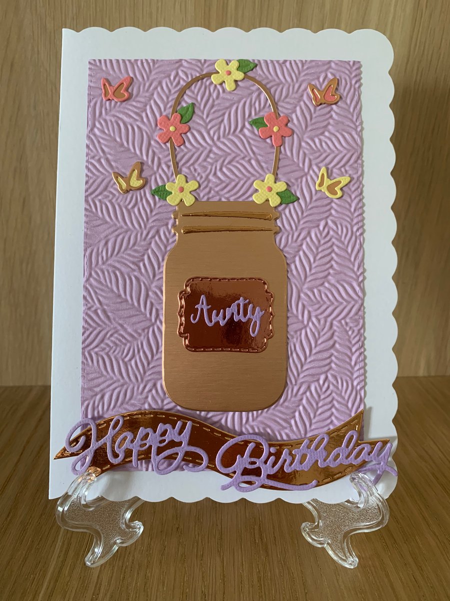 Aunty Mason Jar Birthday Card