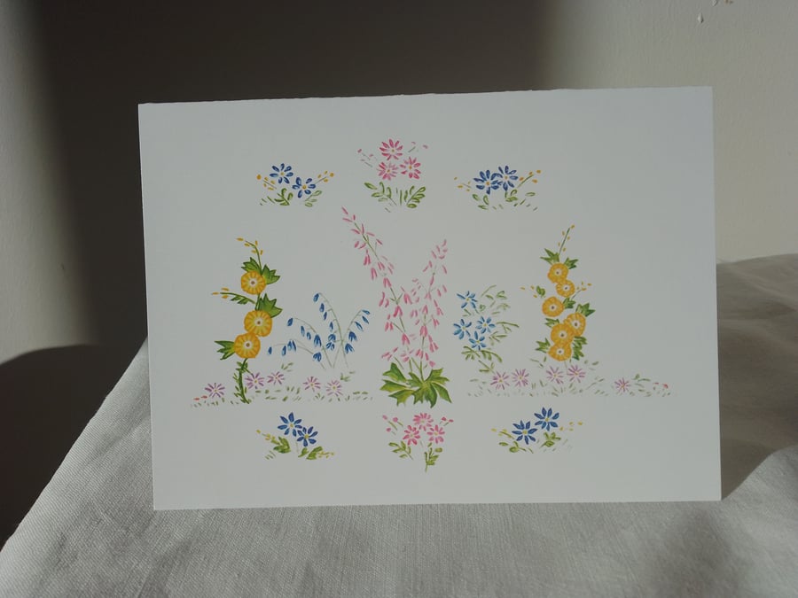 Cards, Greetings Card, Floral, Blank, Printed From Original Artwork
