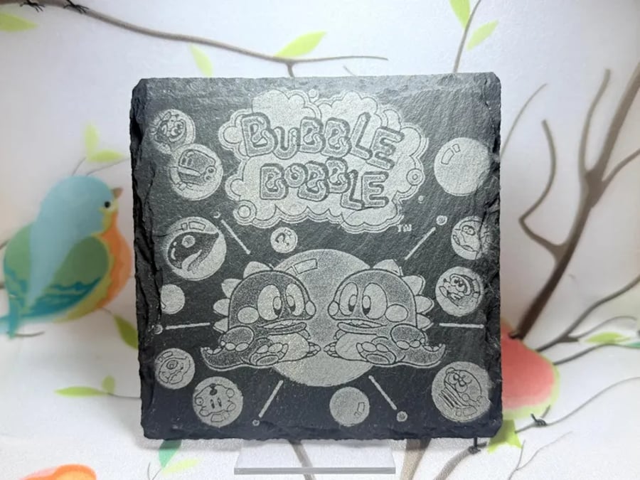 Bubble Bobble Laser Etched Coaster