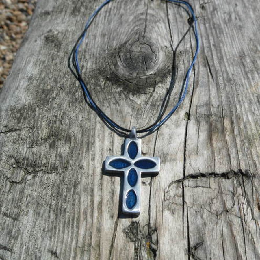 Blue Cross Pendant