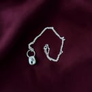 Sterling Silver Sapphire Pebble Pendant - Necklace -  Gift Boxed 